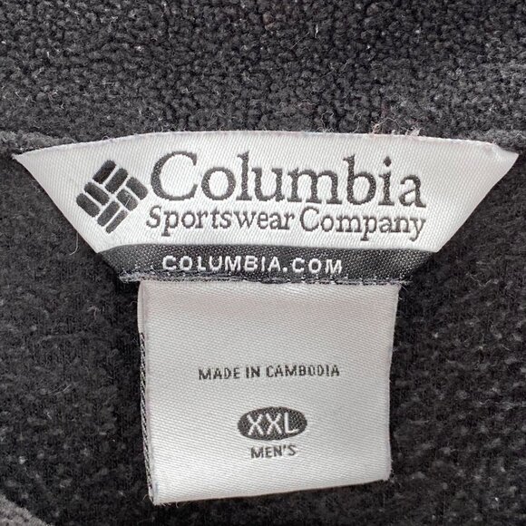 Columbia Black Fleece 1/2 Zip Pullover Men’s Size XXL - Picture 4 of 5
